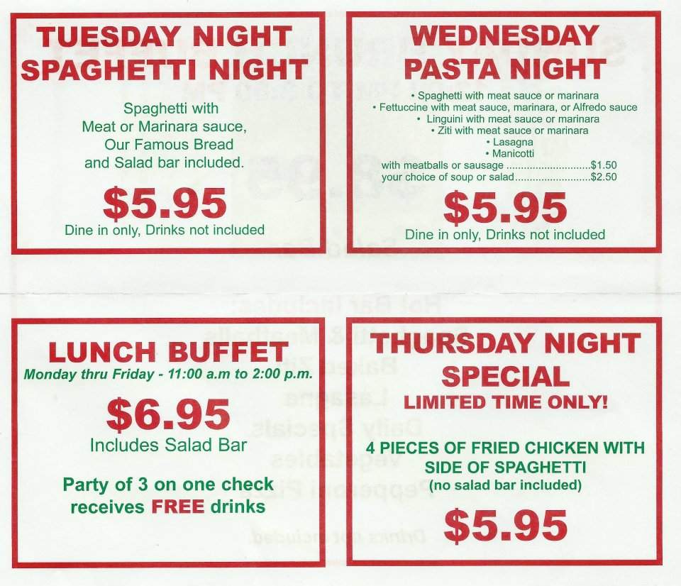 Gubbio's Italian Restaurant - Jacksonville, FL menu_pic