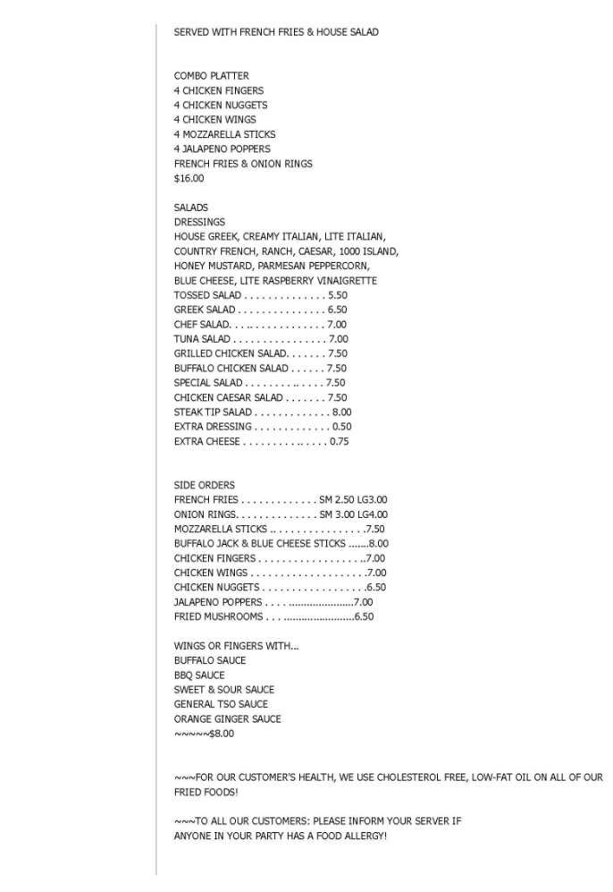 Taunton House Of Pizza - East Taunton, MA menu_pic