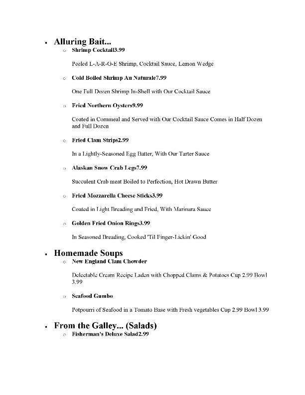 Fisherman's Catch Restaurant - Lilburn, GA menu_pic