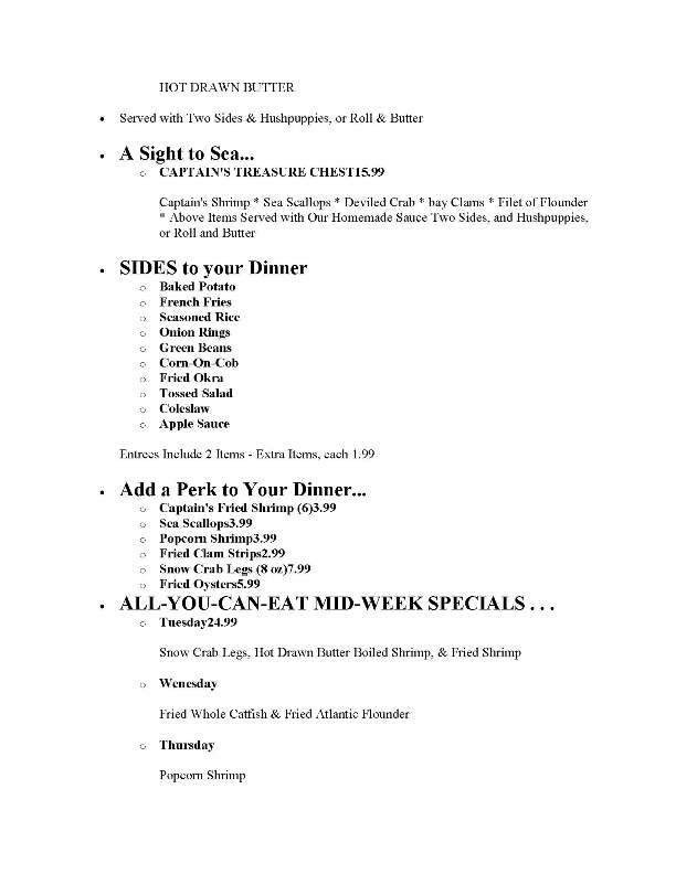 Fisherman's Catch Restaurant - Lilburn, GA menu_pic