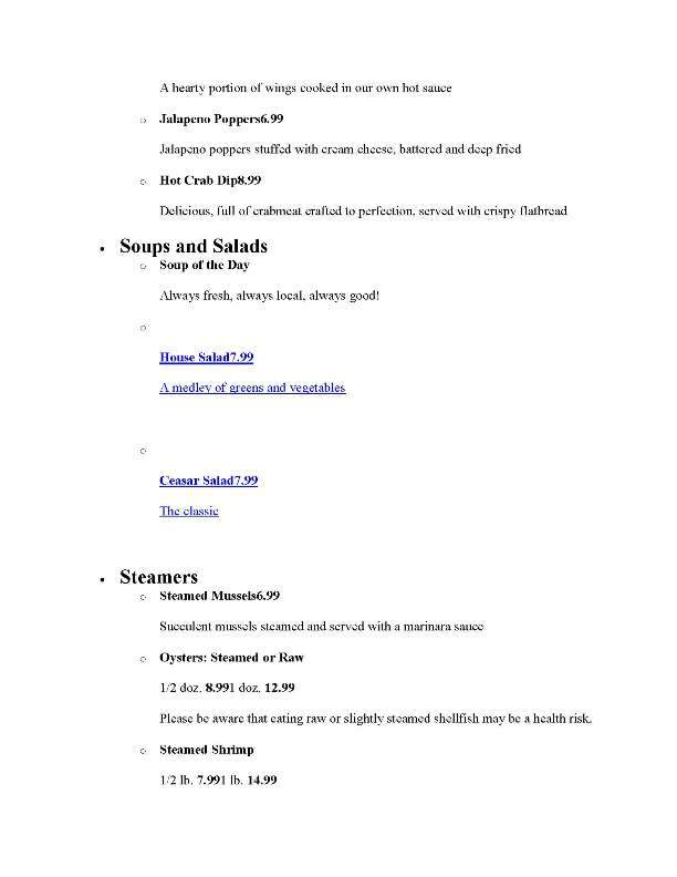 Mad Crabber - Avon, NC menu_pic