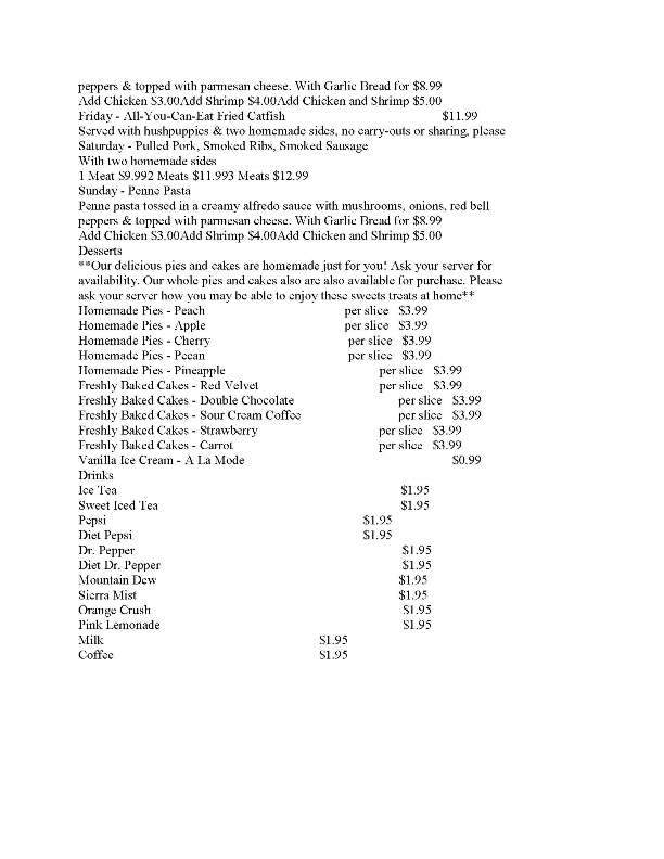 The Southern Kitchen - Celina, TX menu_pic