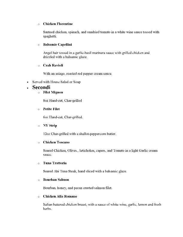 Jaffre's Italian Restaurant - Latrobe, PA menu_pic