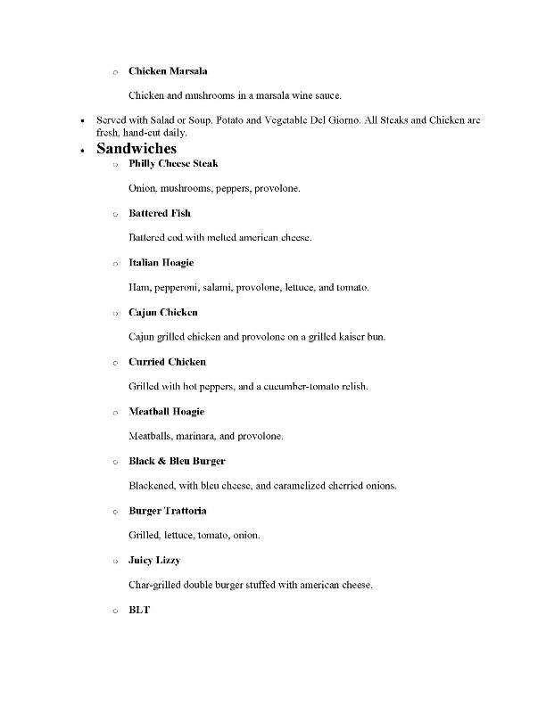 Jaffre's Italian Restaurant - Latrobe, PA menu_pic