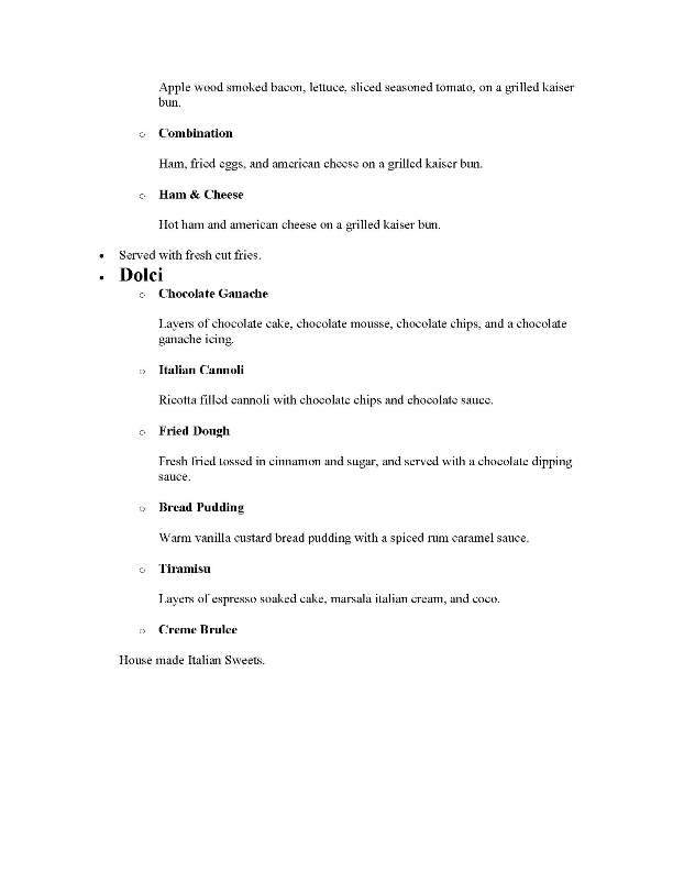 Jaffre's Italian Restaurant - Latrobe, PA menu_pic