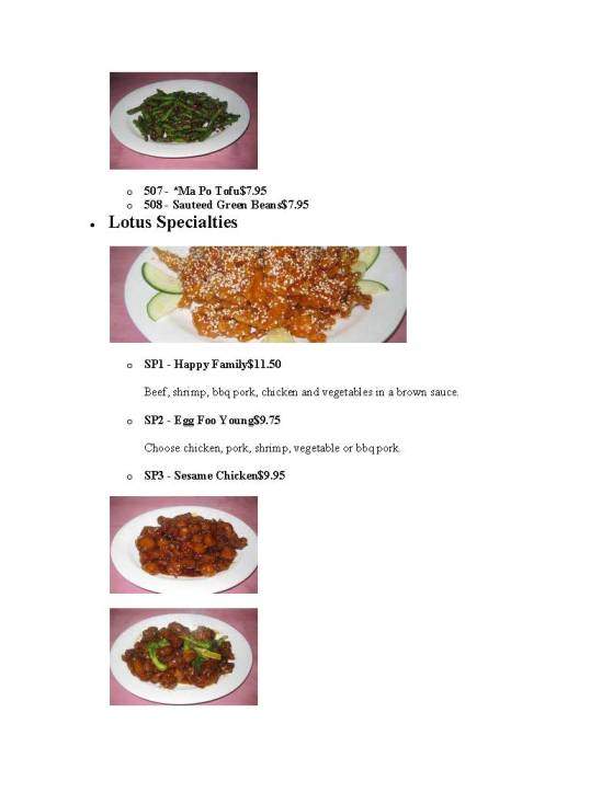 Lotus - Mukilteo, WA menu_pic