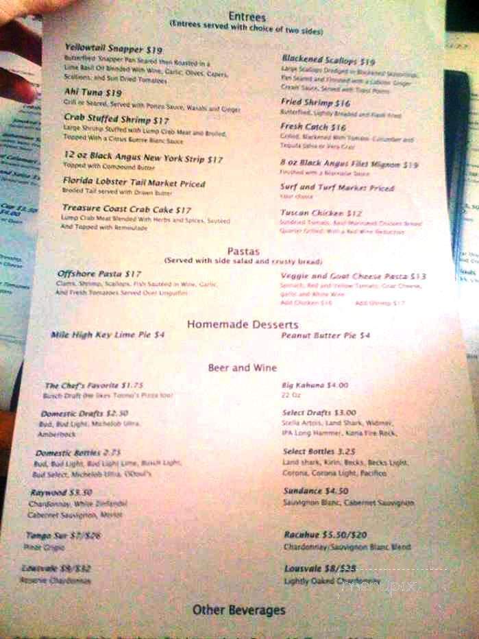 12A Buoy - Fort Pierce, FL menu_pic