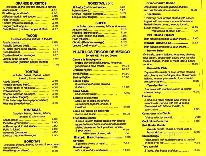 El Grande Burrito - South Elgin, IL menu_pic