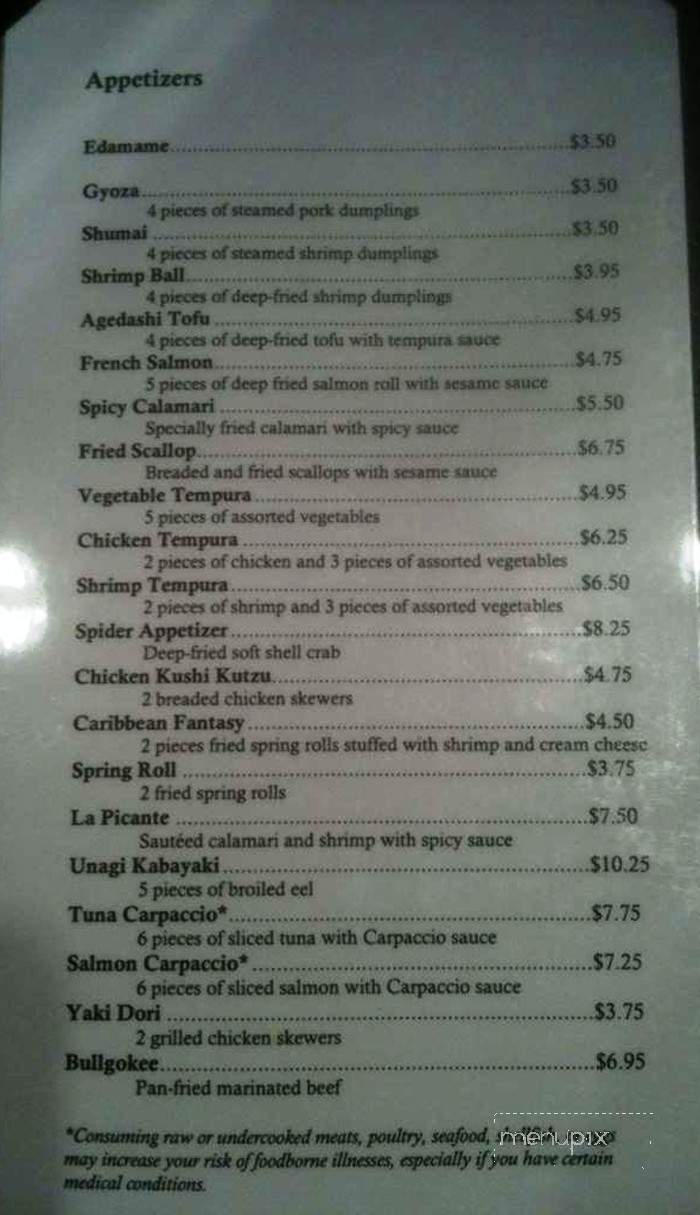 Hello Sushi - Saginaw, MI menu_pic