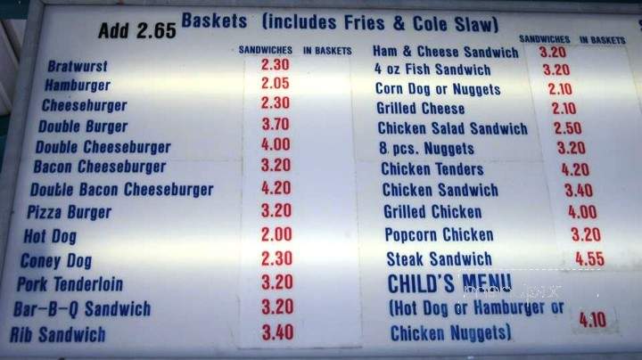 Lena Drive-Inn - Lena, IL menu_pic
