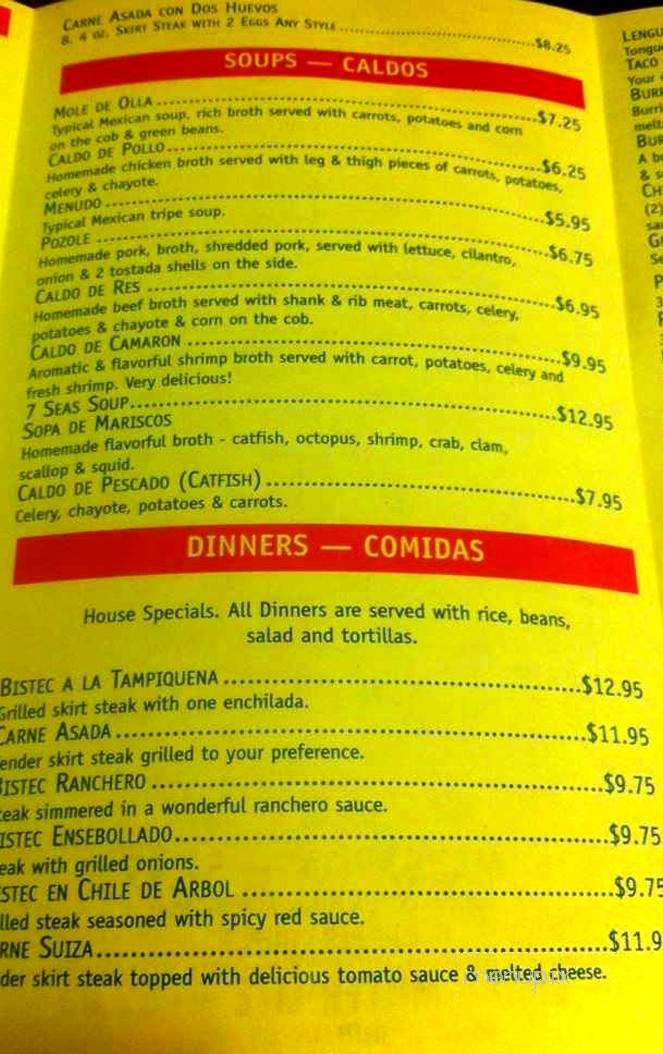 La Fogata Restaurant - Streamwood, IL menu_pic