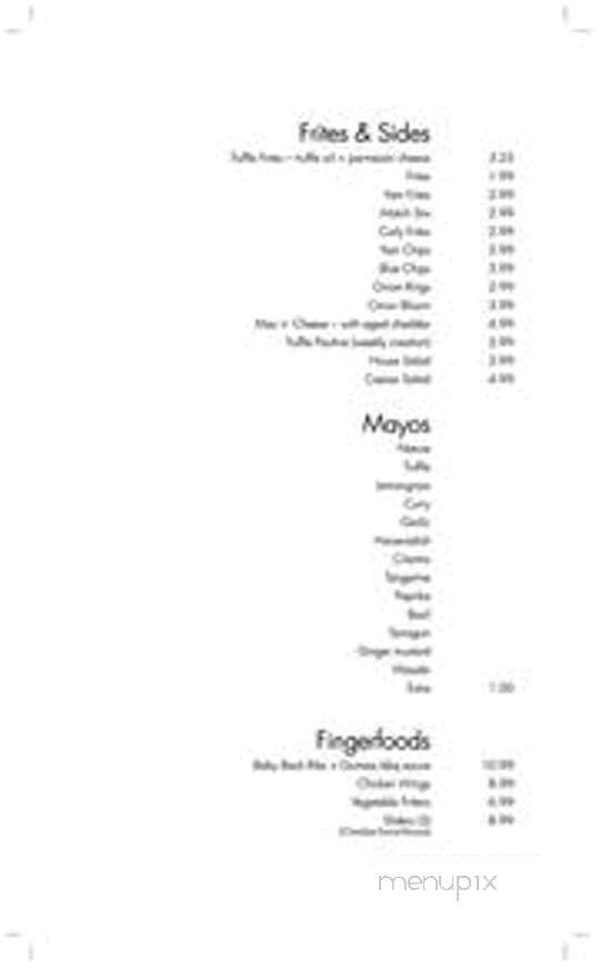 Truffles Burger Bar - Cornwall, ON menu_pic
