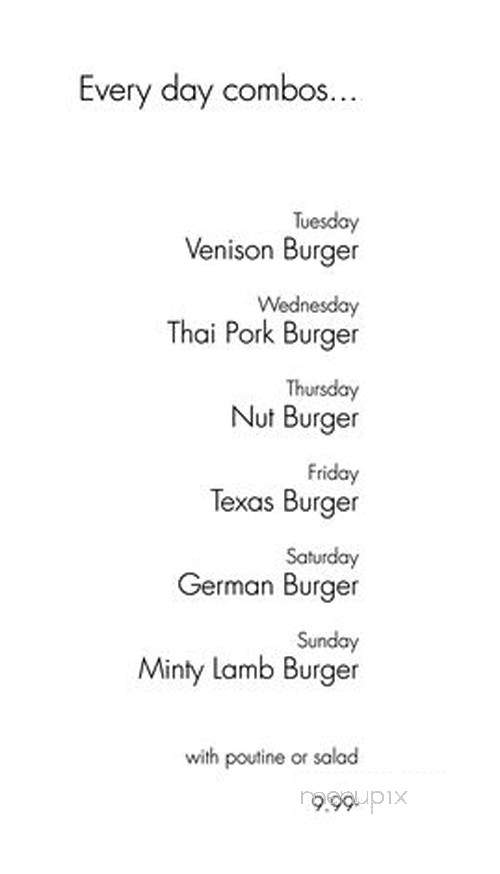 Truffles Burger Bar - Cornwall, ON menu_pic