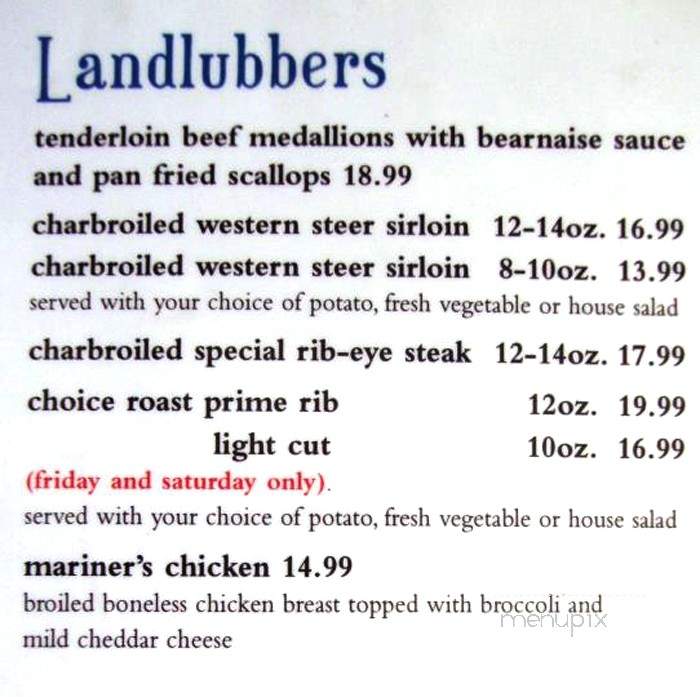 Captain Nick's - Bangor, ME menu_pic