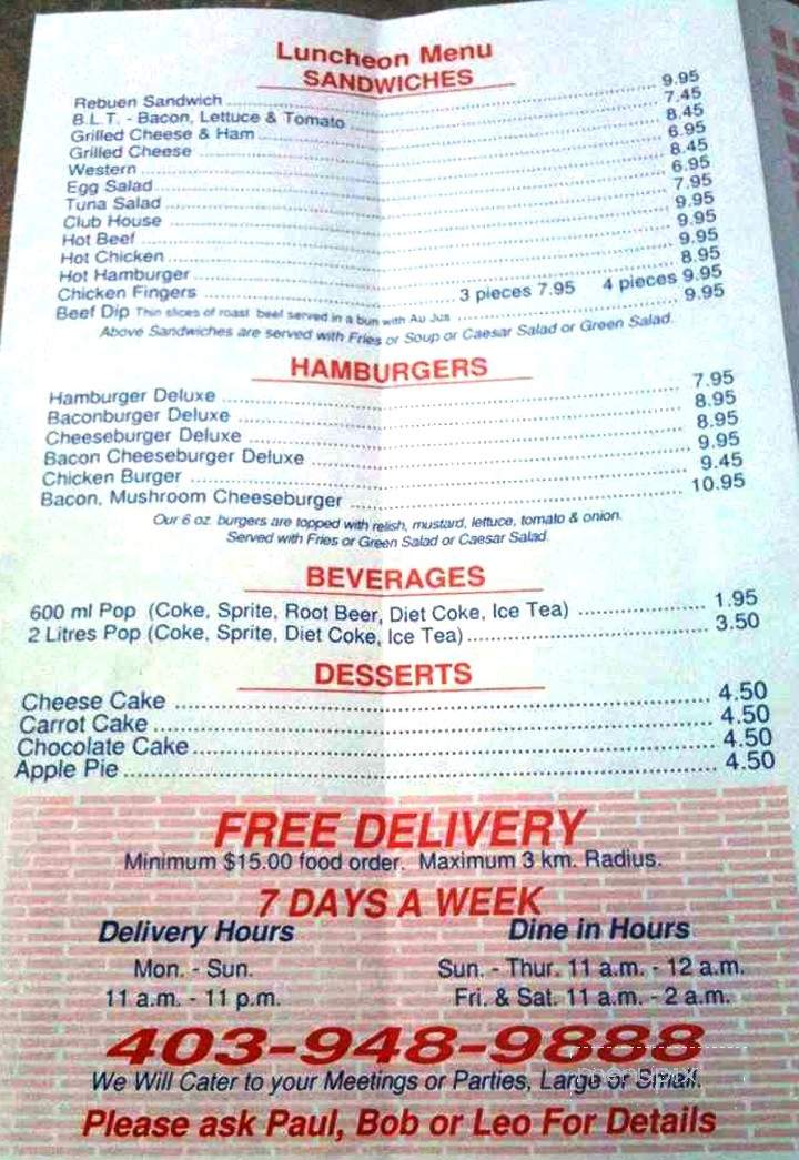 Paul's Pizza & Steakhouse - Airdrie, AB menu_pic