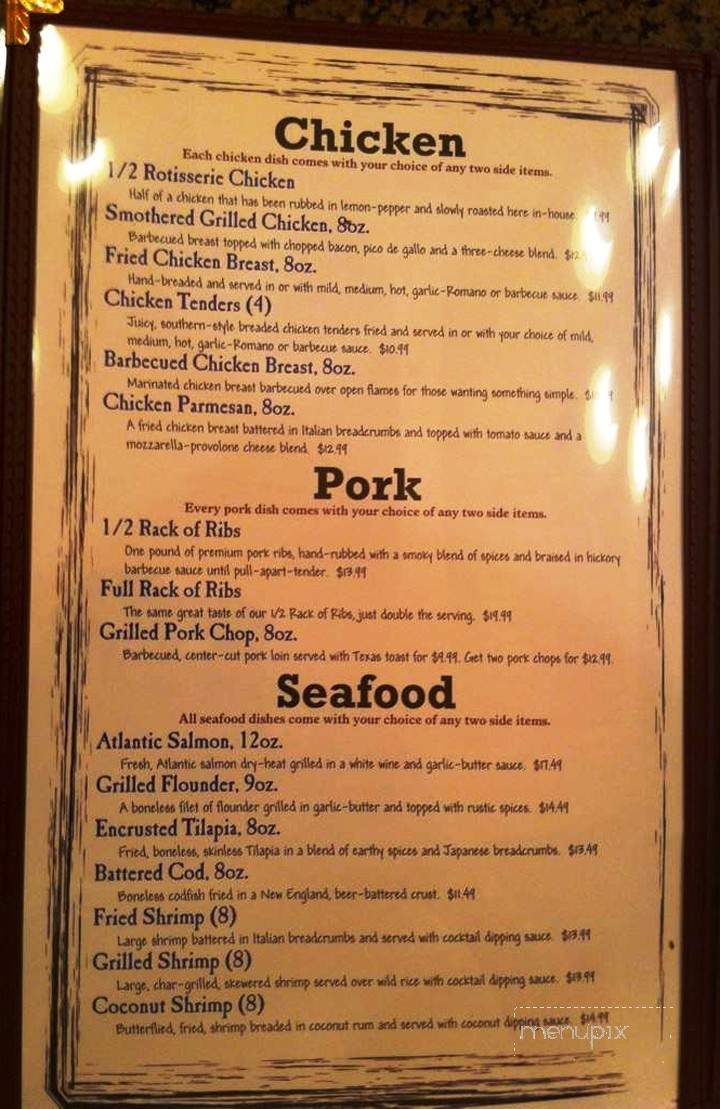 Blue Ridge Roadhouse - Franklin, NC menu_pic