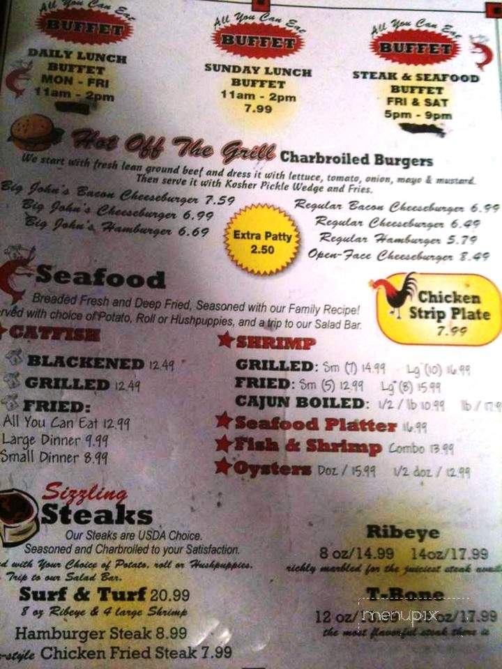 Big John's Steak & Seafood - Rayville, LA menu_pic
