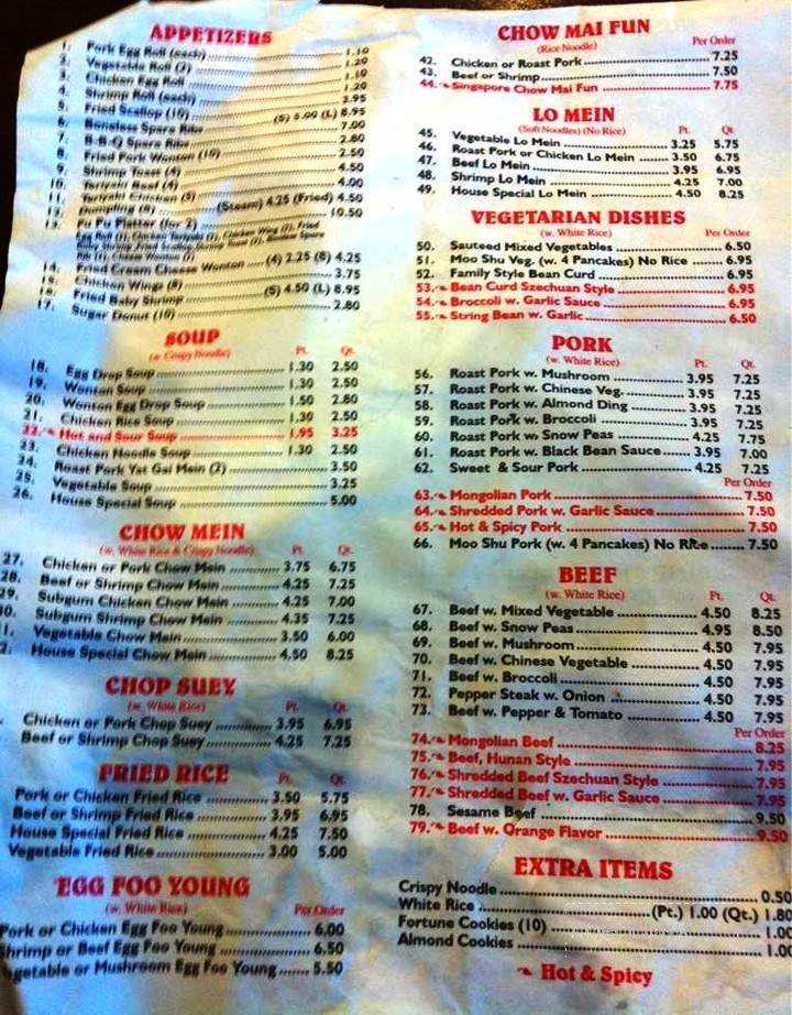Empire Express - Mishawaka, IN menu_pic