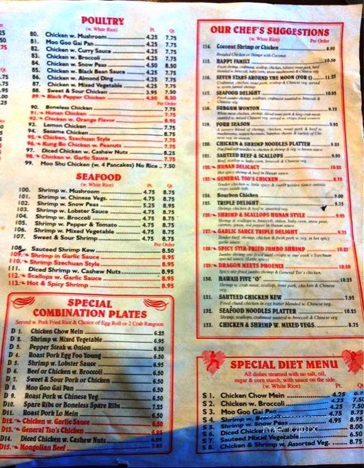 Empire Express - Mishawaka, IN menu_pic
