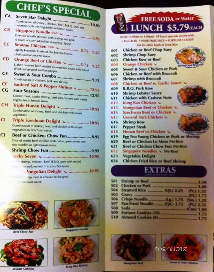 Golden Sun Chinese Food - Homer Glen, IL menu_pic