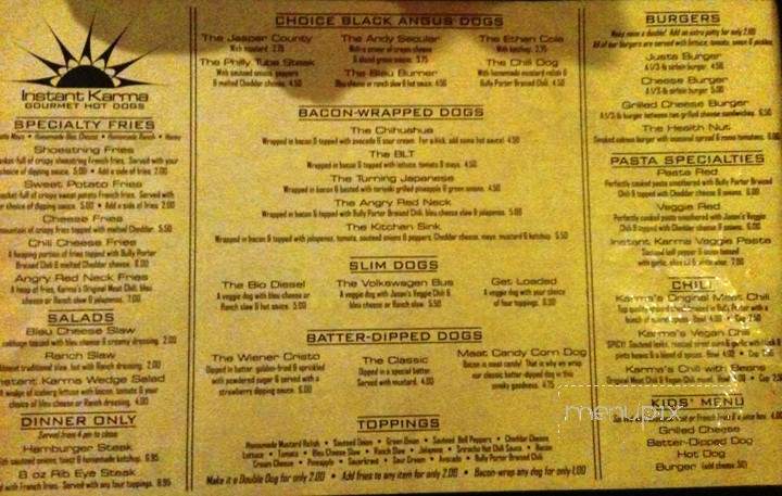 Instant Karma Gourmet Hot Dogs - Joplin, MO menu_pic