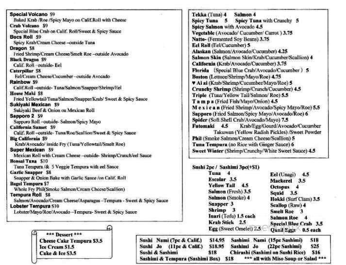 I Ai Sushi - Tampa, FL menu_pic