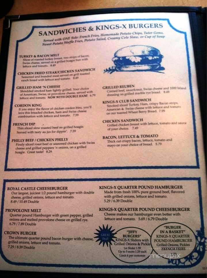 Kings-X - Wichita, KS menu_pic