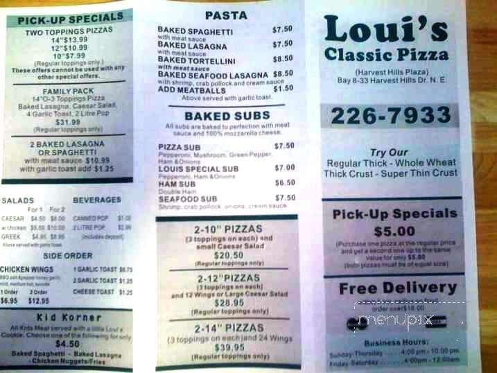 /1177298/Louis-Classic-Pizza-Calgary-AB - Calgary, AB