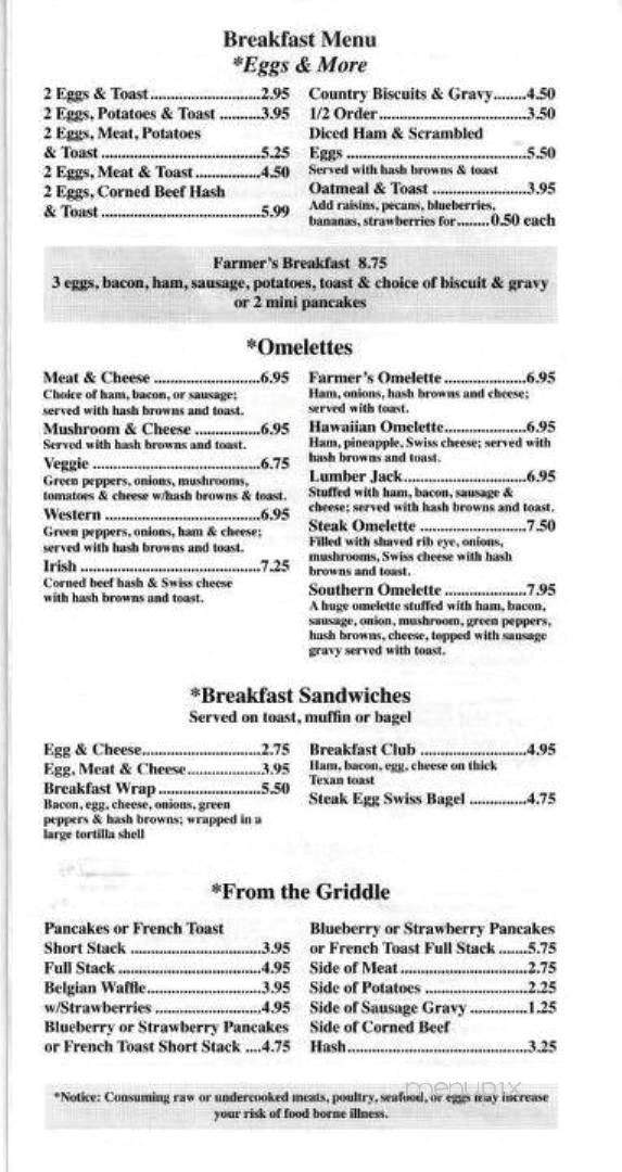 Lennon Cafe - Lennon, MI menu_pic