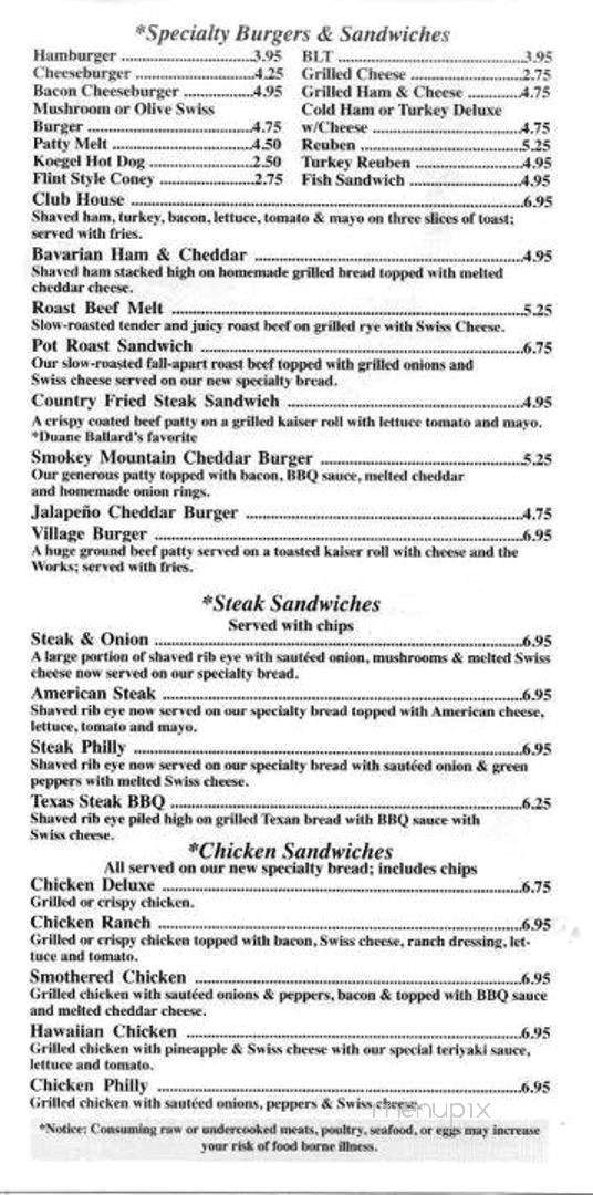 Lennon Cafe - Lennon, MI menu_pic