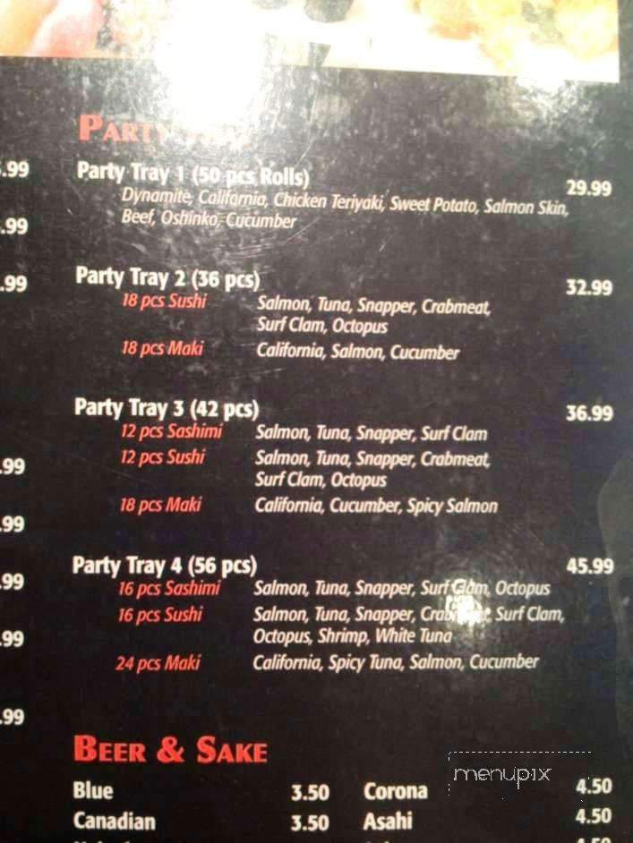 Mika Sushi - Oakville, ON menu_pic