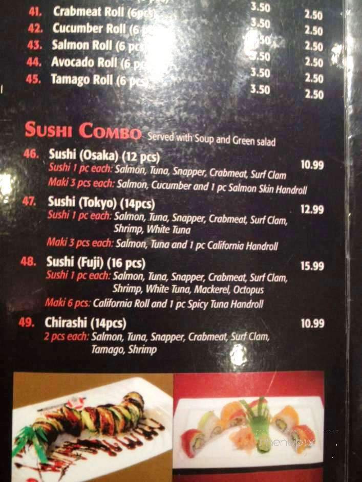 Mika Sushi - Oakville, ON menu_pic
