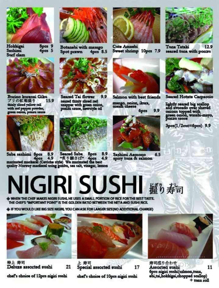 Sushimoto - Burnaby, BC menu_pic