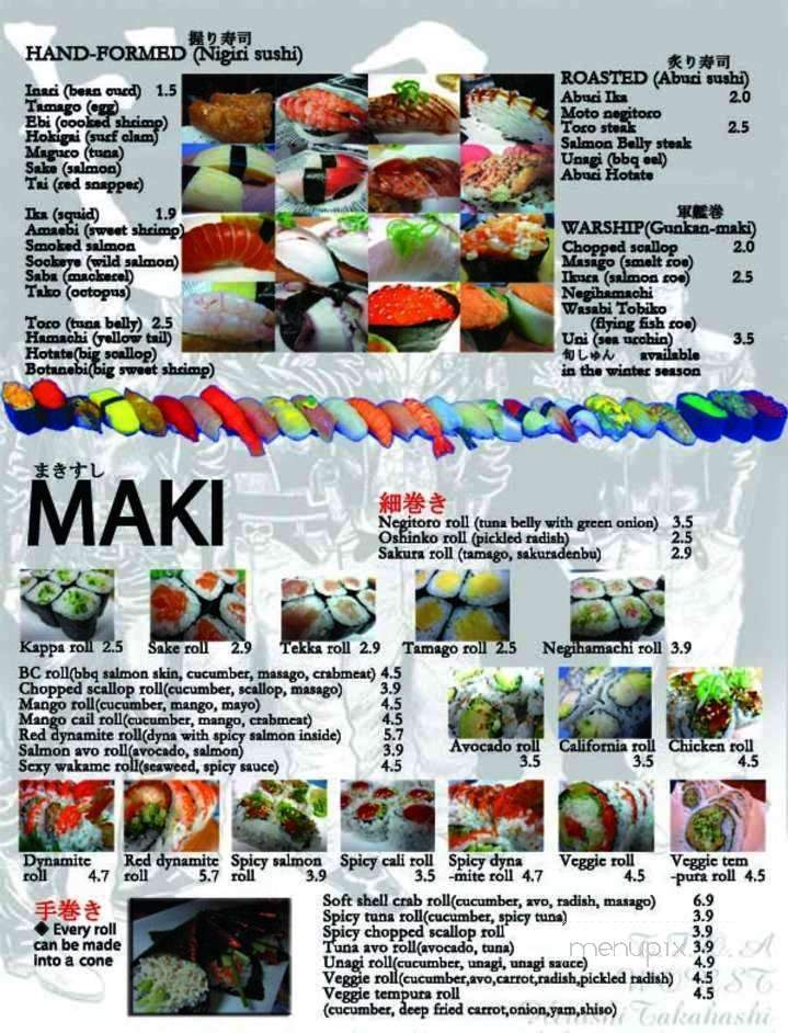 Sushimoto - Burnaby, BC menu_pic