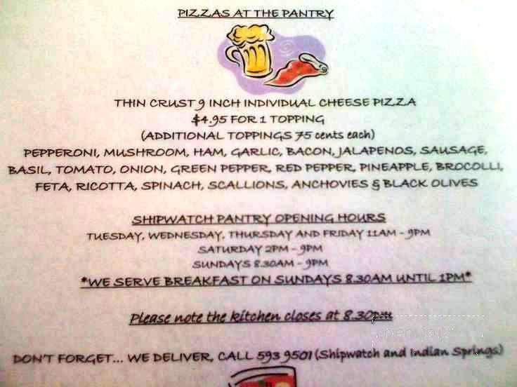 Shipwatch Pantry - Largo, FL menu_pic