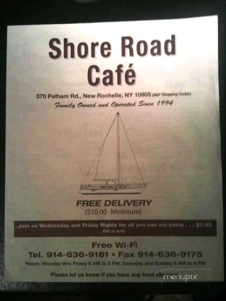Shore road cafe - New Rochelle, NY menu_pic