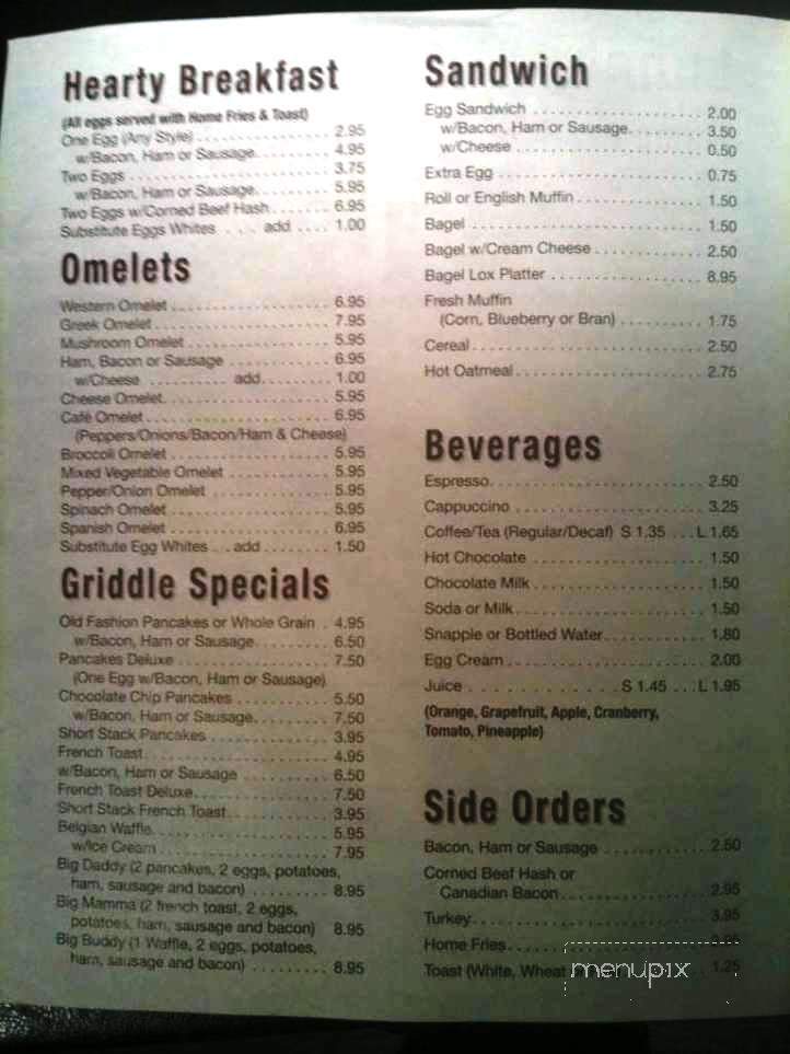 Shore road cafe - New Rochelle, NY menu_pic