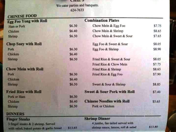 Chiz' - Saint Anthony, ID menu_pic