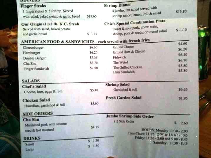 Chiz' - Saint Anthony, ID menu_pic