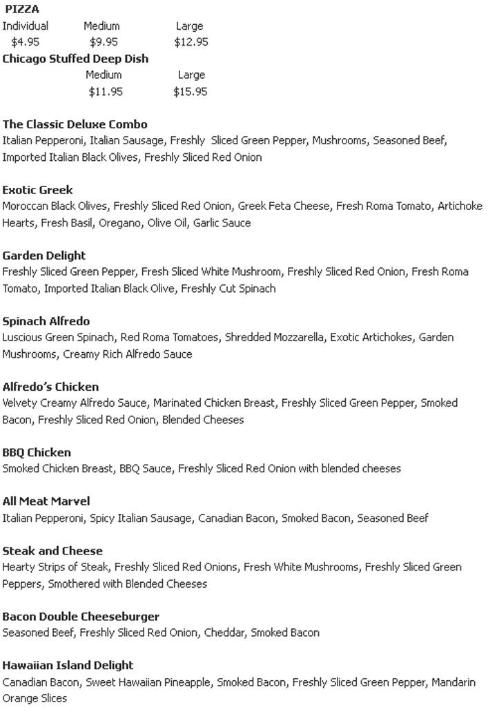 Leonardo's Pizza Villa - Harrison, AR menu_pic