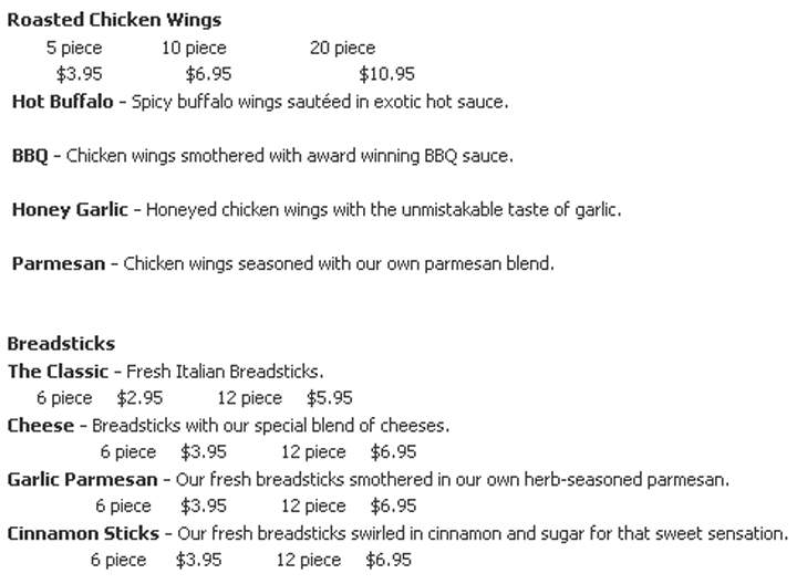 Leonardo's Pizza Villa - Harrison, AR menu_pic