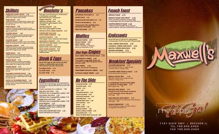 Maxwell's - Beecher, IL menu_pic