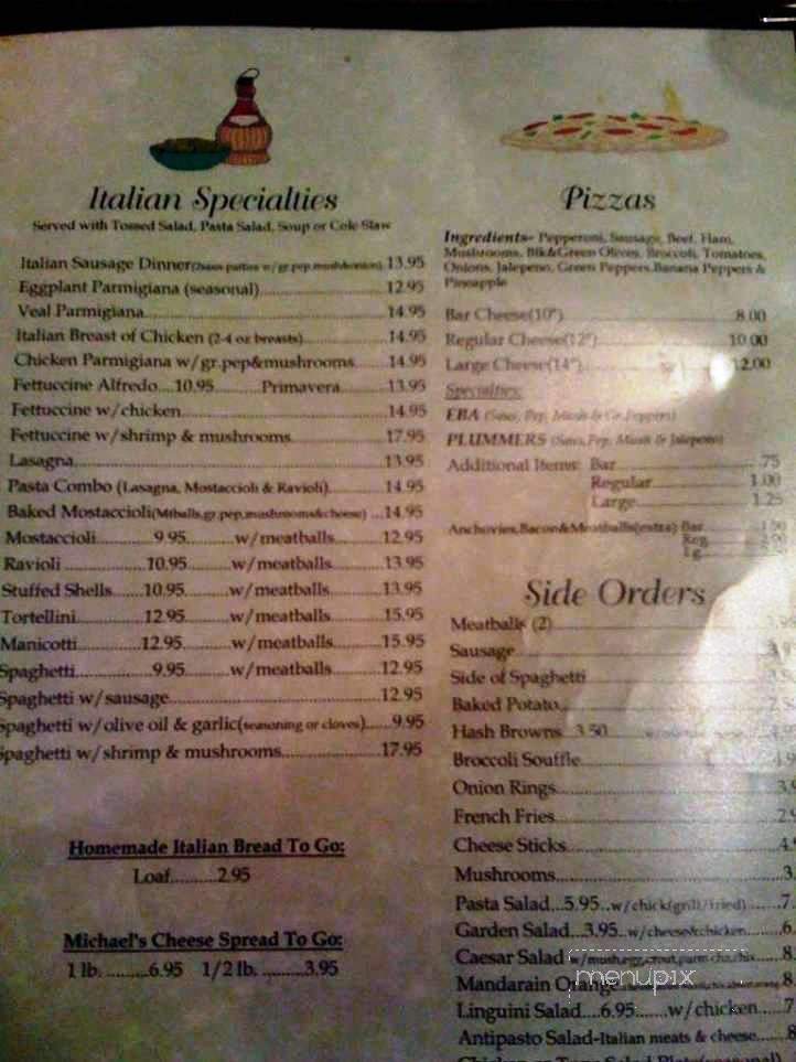 Michael's Italian Restaurant - Elkhart, IN menu_pic