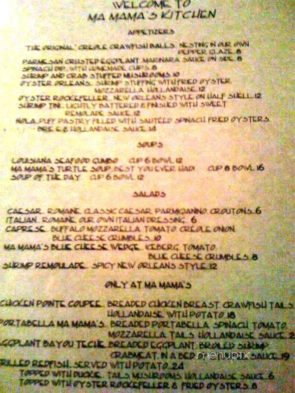 Ma Mama's Kitchen - New Roads, LA menu_pic