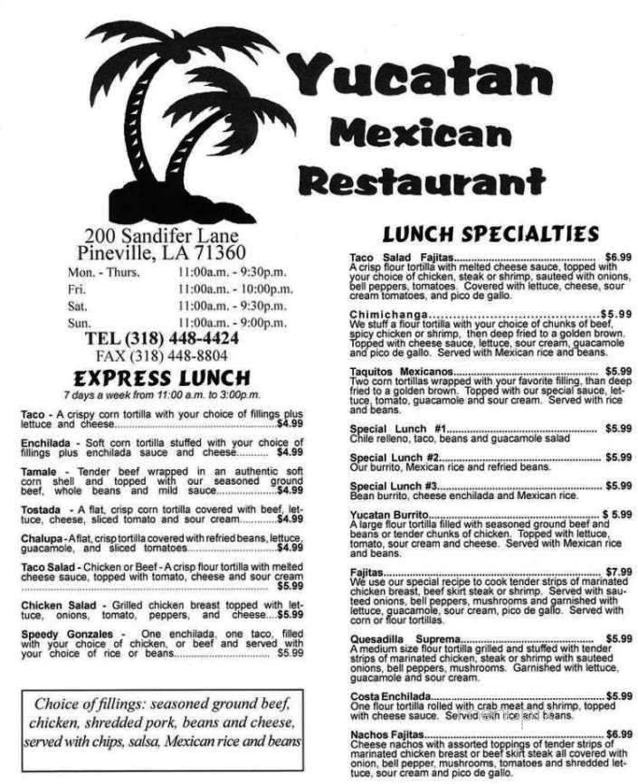 /1801806/Yucatan-Mexican-Restaurant-Pineville-LA - Pineville, LA