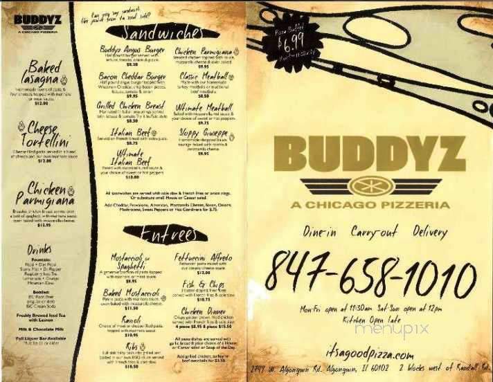 Buddyz A Chicago Pizzeria - Algonquin, IL menu_pic