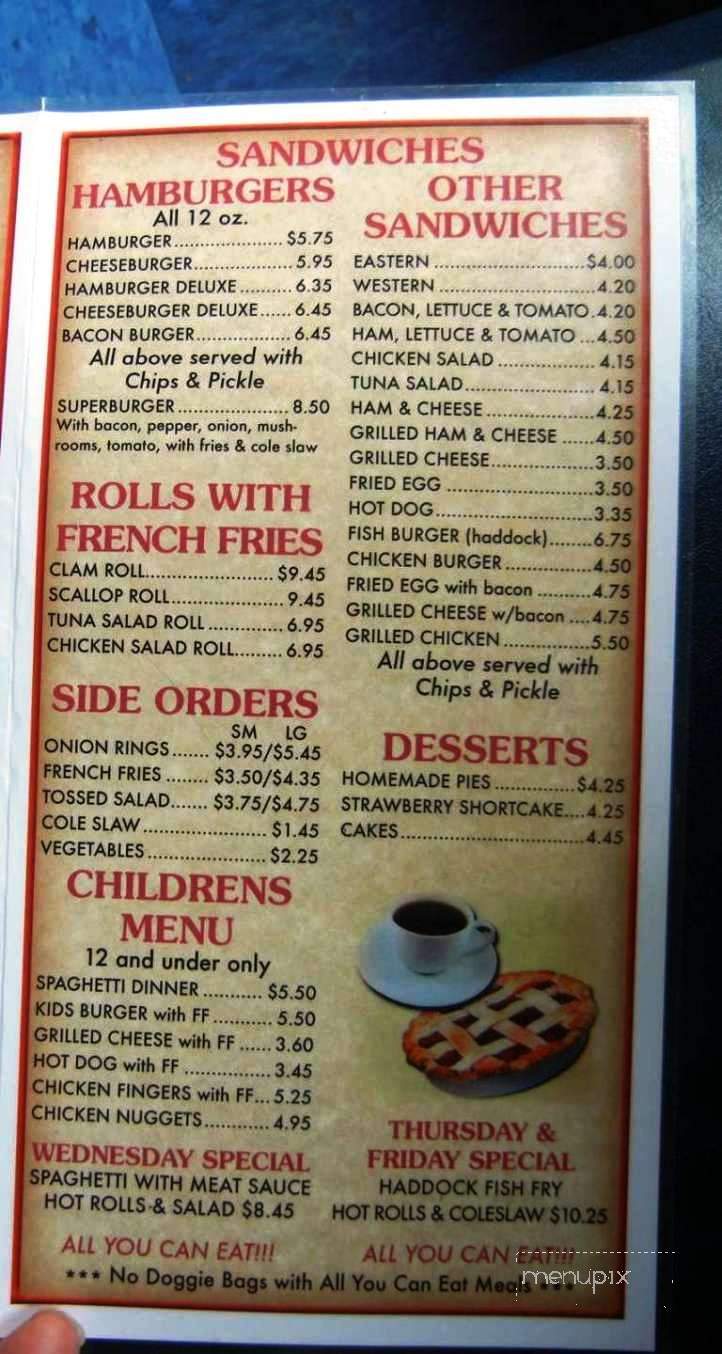Menu of Eagles Nest Restaurant in Brewer, ME 04412