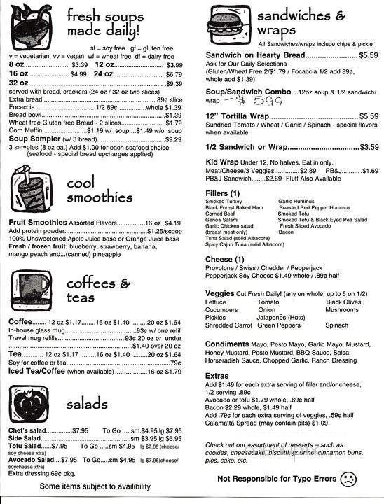 Soup For You - Farmington, ME menu_pic