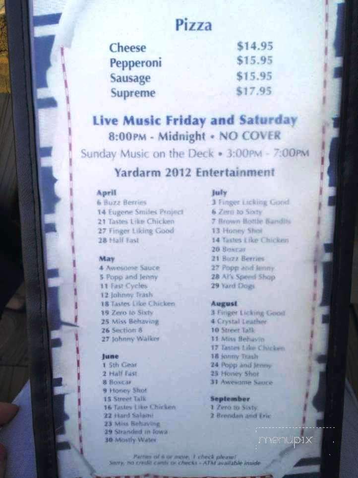 Yardarm - Dubuque, IA menu_pic