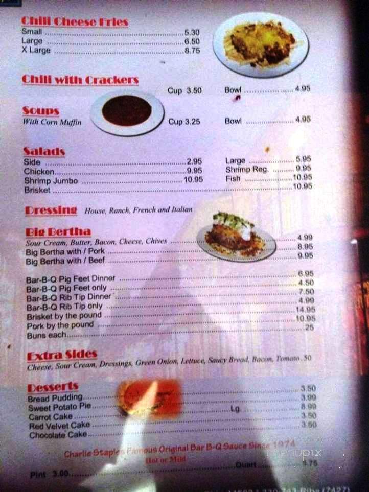 C Staples Bar-B-Q - Youngstown, OH menu_pic